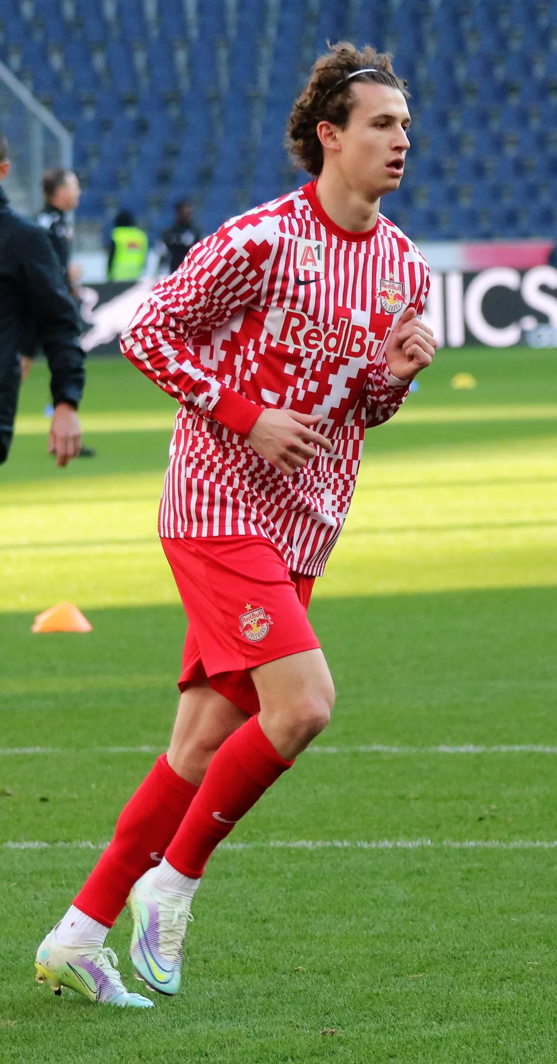 Brenden Aaronson on the field for the United States