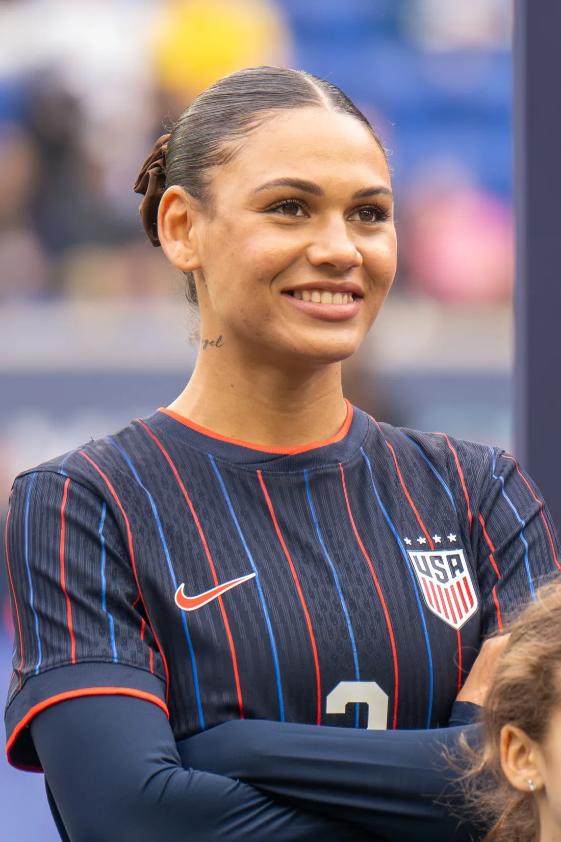 Trinity Rodman on the field for the United States