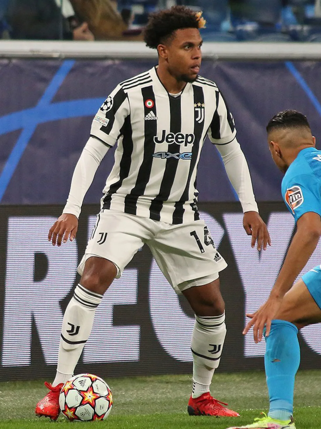 Weston McKennie on the field for the United States