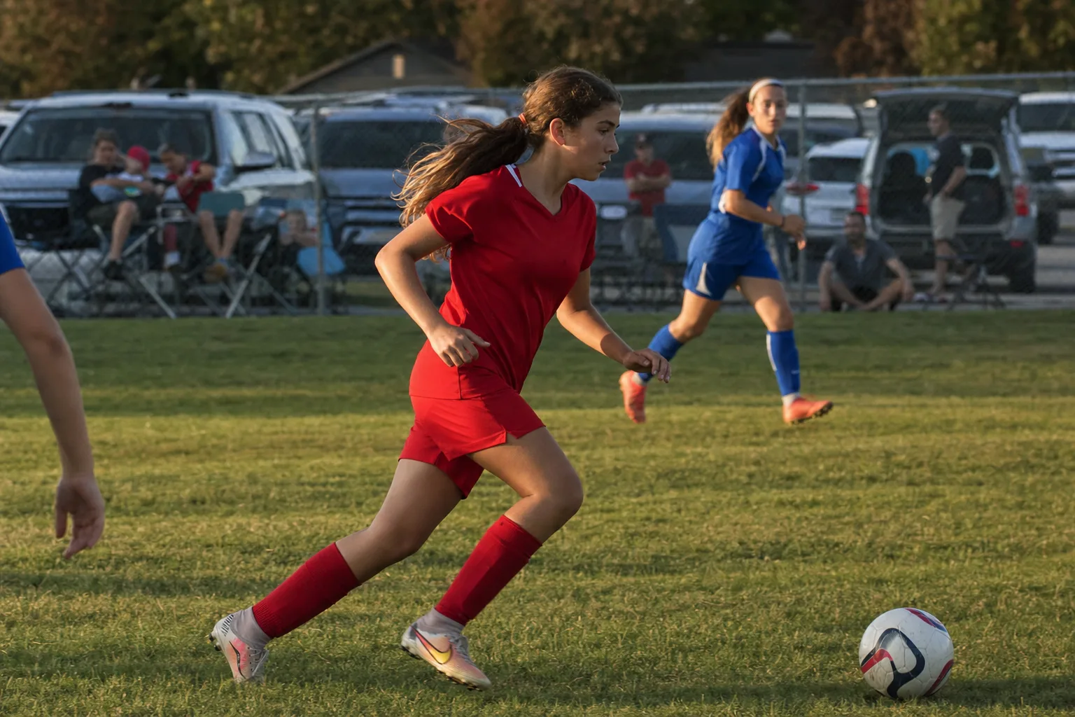 A girl about thirteen training at a competitive club